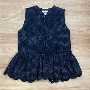 Sea New York Midnight Blue Lace Blouse
